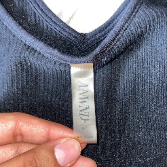 Black Ribbed Tank Top - Picture 2 of 3